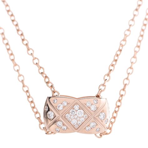 chanel 18k beige gold coco crush pendant necklace|chanel coco crush pendant.